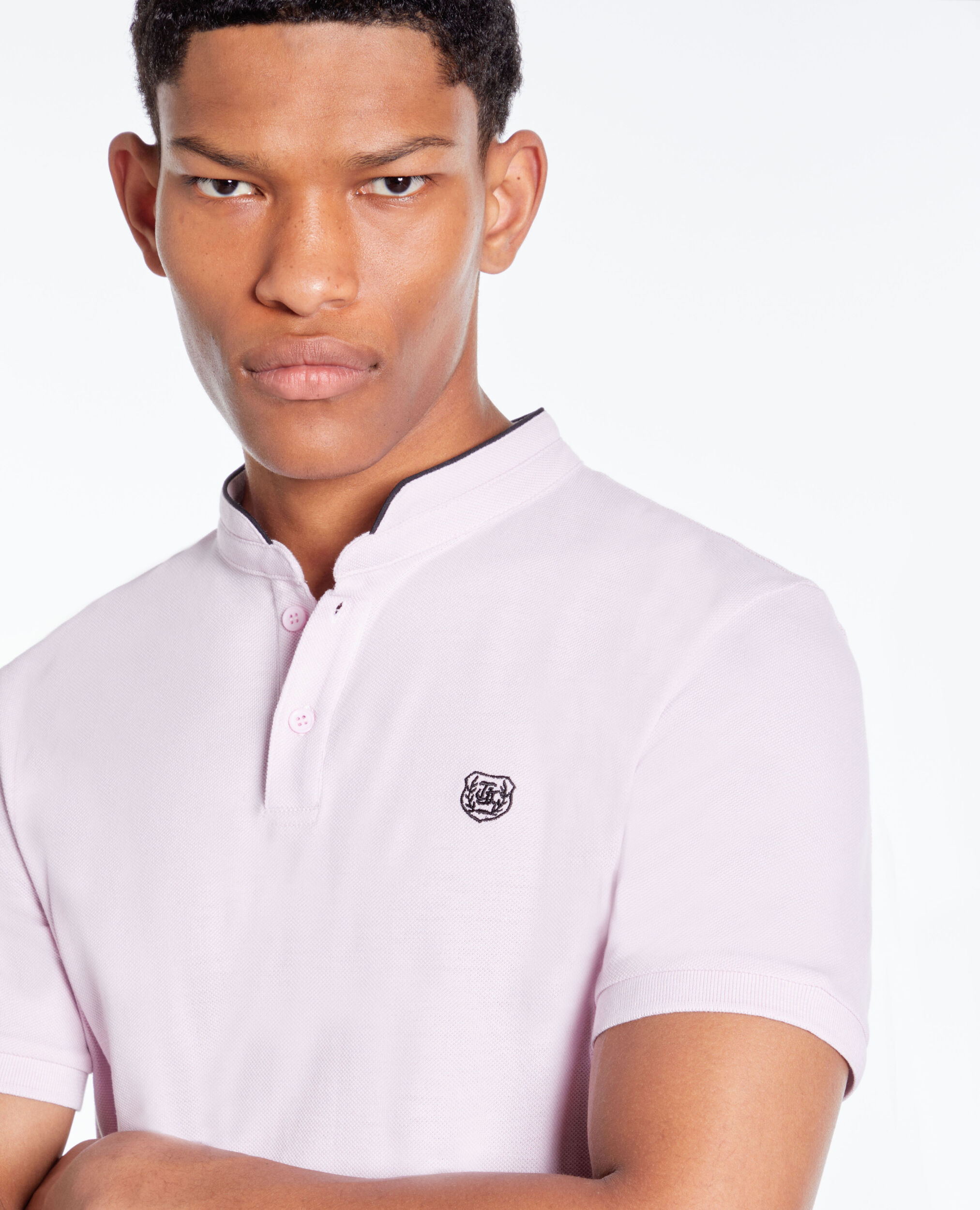 Polo rose en coton