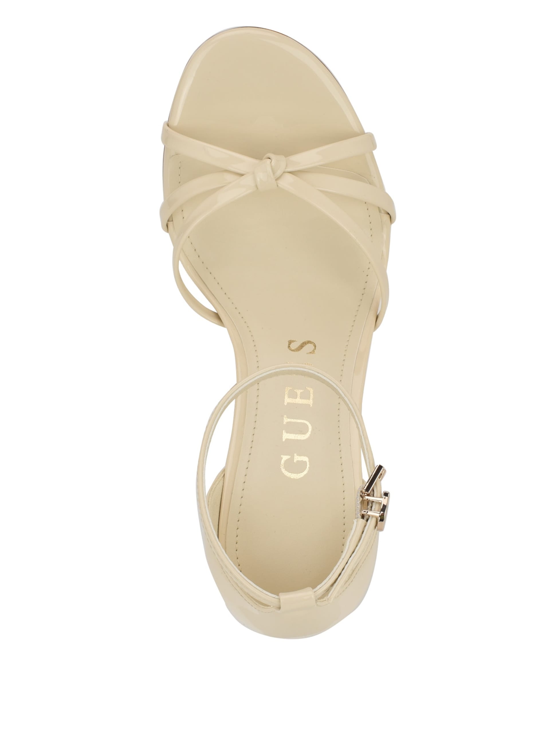 Sapatos de salto agulha com nó de primavera
