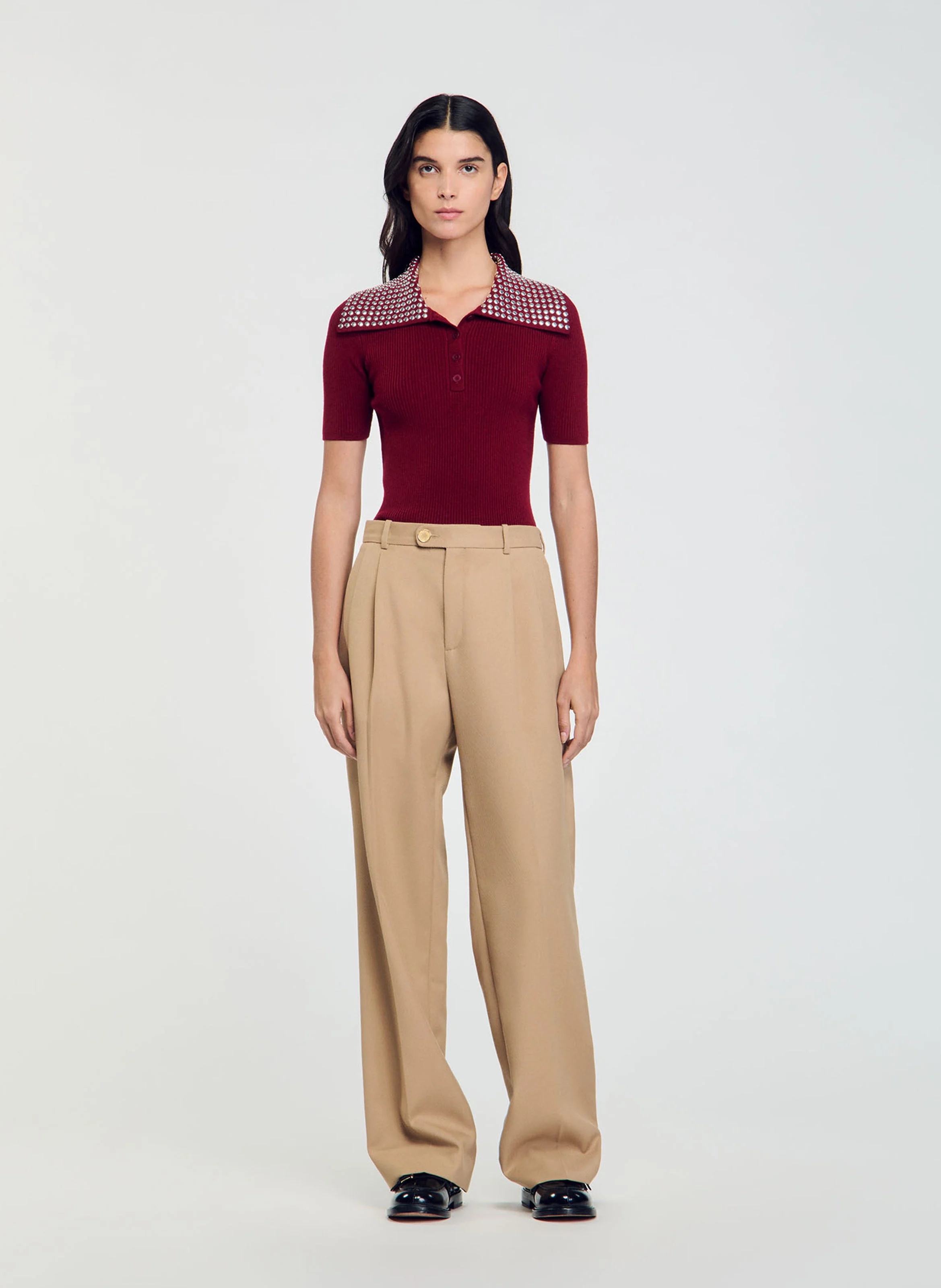 Pantalon large de costume | Jaune