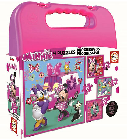 Educa Puzzlespiel - 4 Verschiedene - Minnie Mouse