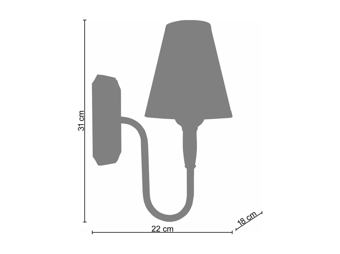 Applique bois,métal taupe18cm.