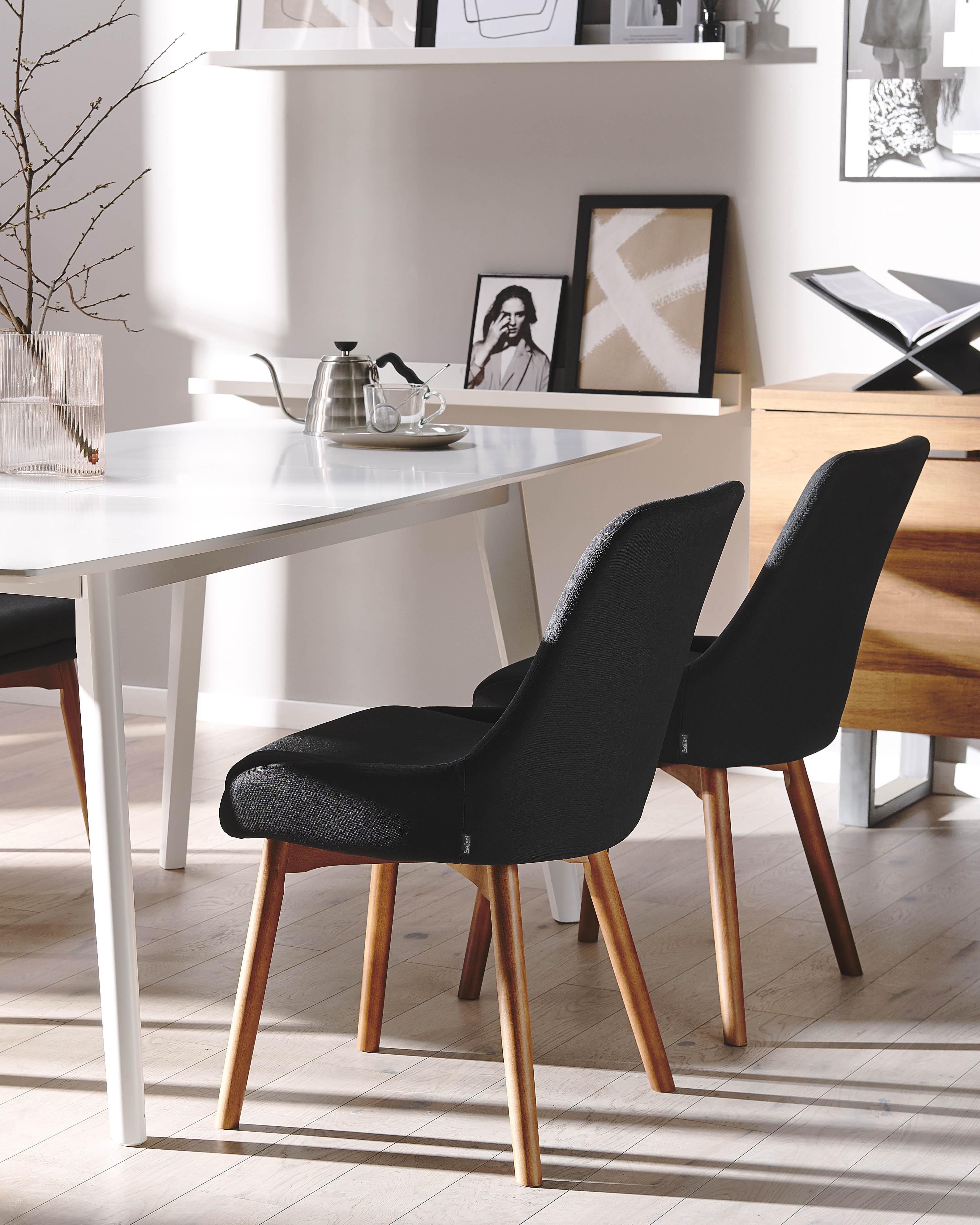 Set van 2 eetkamerstoelen MELFORT Zwart
