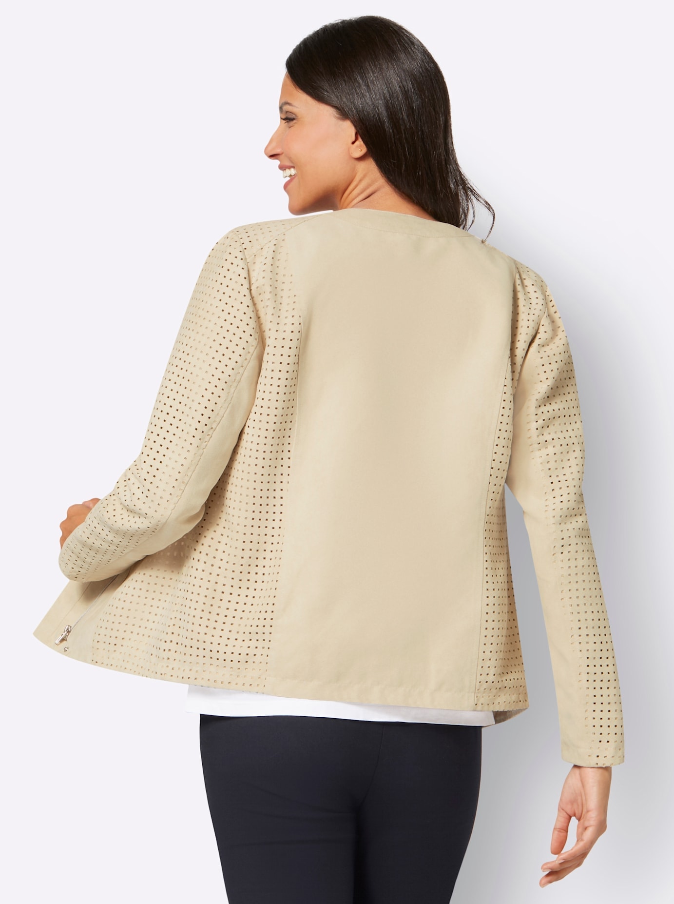 Classic Basics Lederimitatjacke ohne Kapuze