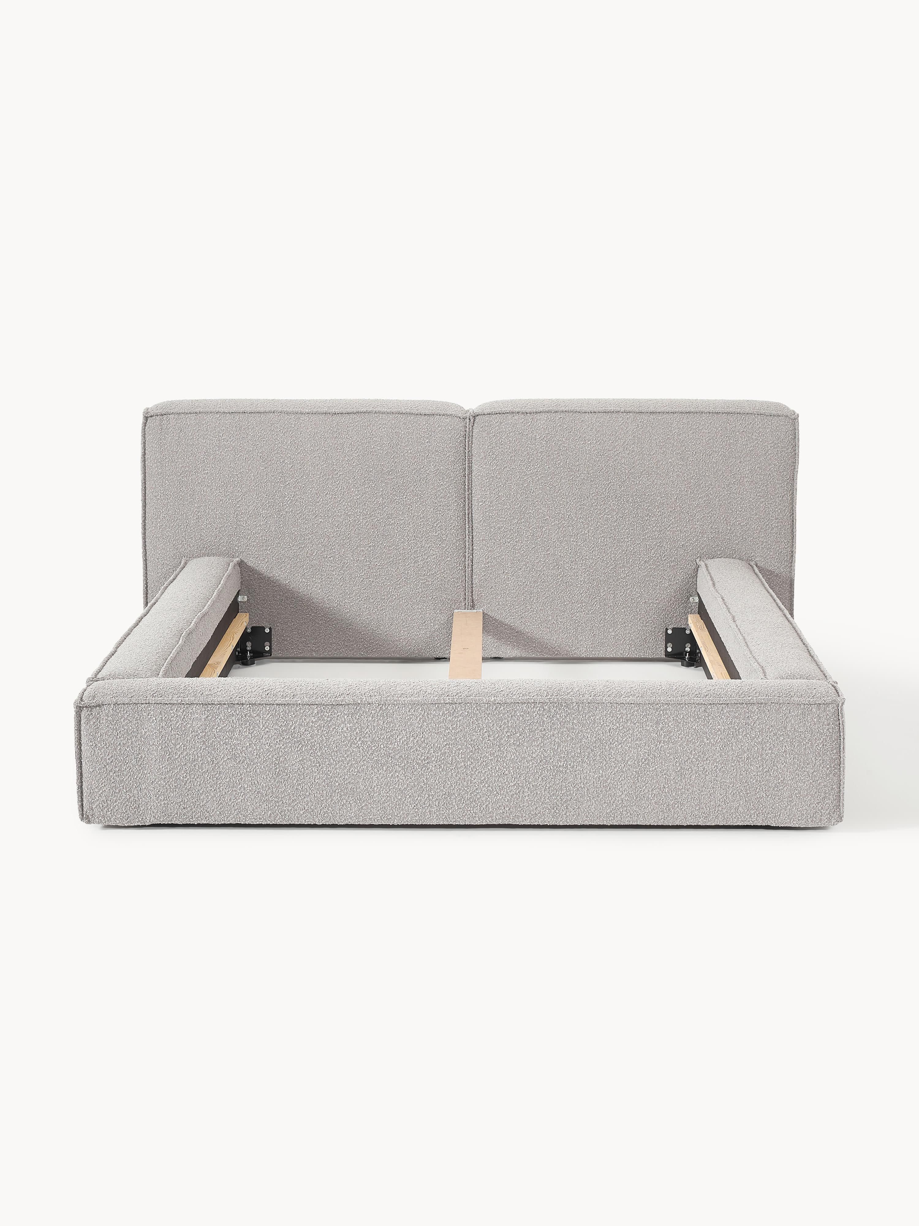 Bouclé gestoffeerd bed Lennon