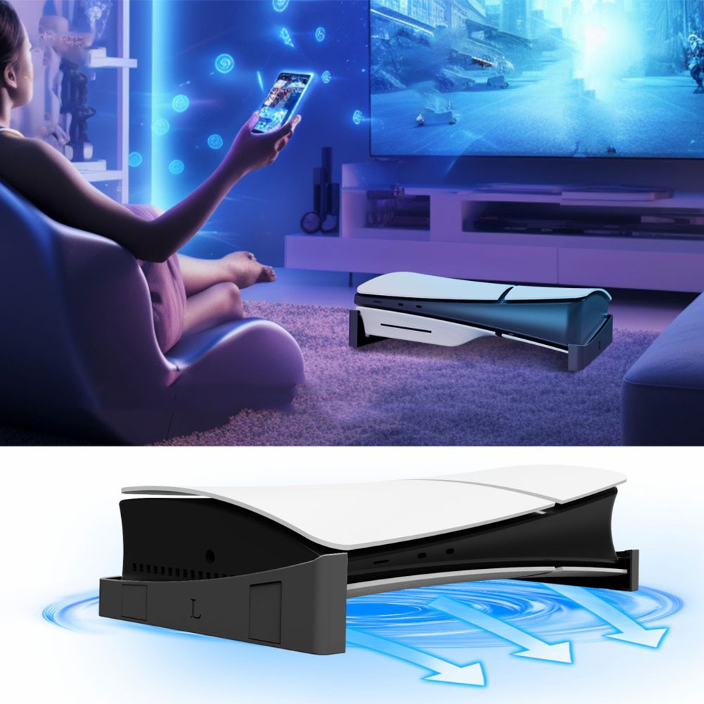 Sony PlayStation 5 PS5 Slim Halterung Stand Dock - Schwarz
