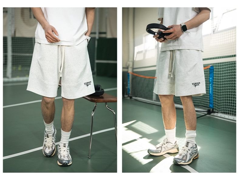 Really Point - Shorts met trekkoord en geborduurde letters