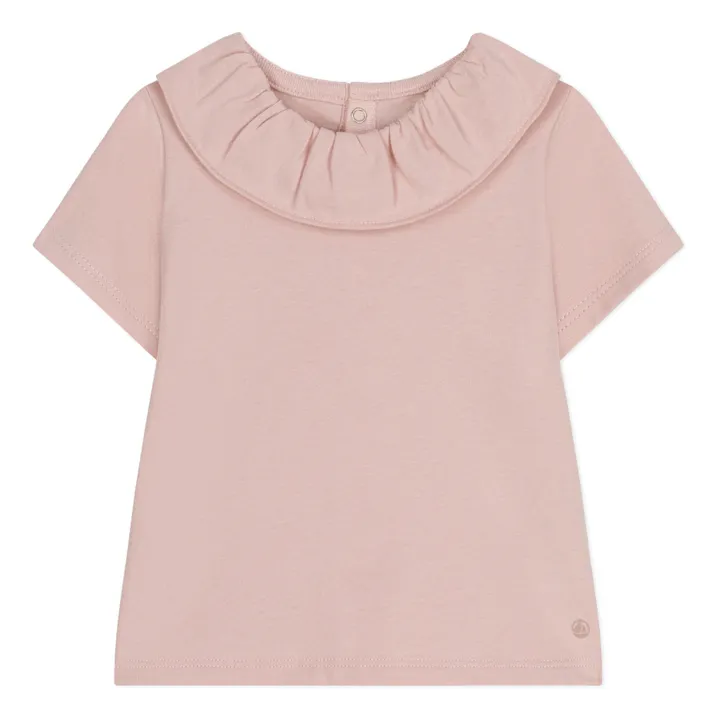 Petit Bateau T-shirt Menthe Col Volant | Rose