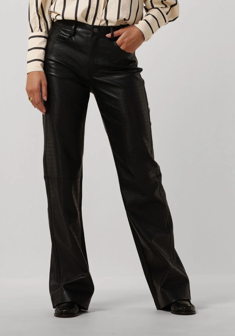 CO\\'COUTURE zwarte co'couture pantalon cobina croc pant
