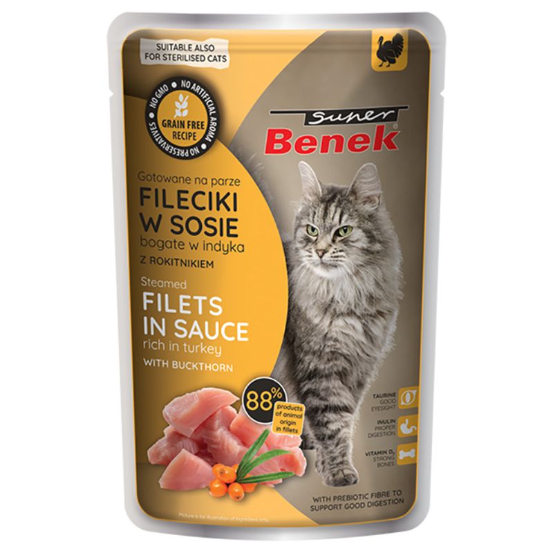 Lot Super Benek sans céréales Filets cuits à la vapeur 56 x 85 g
