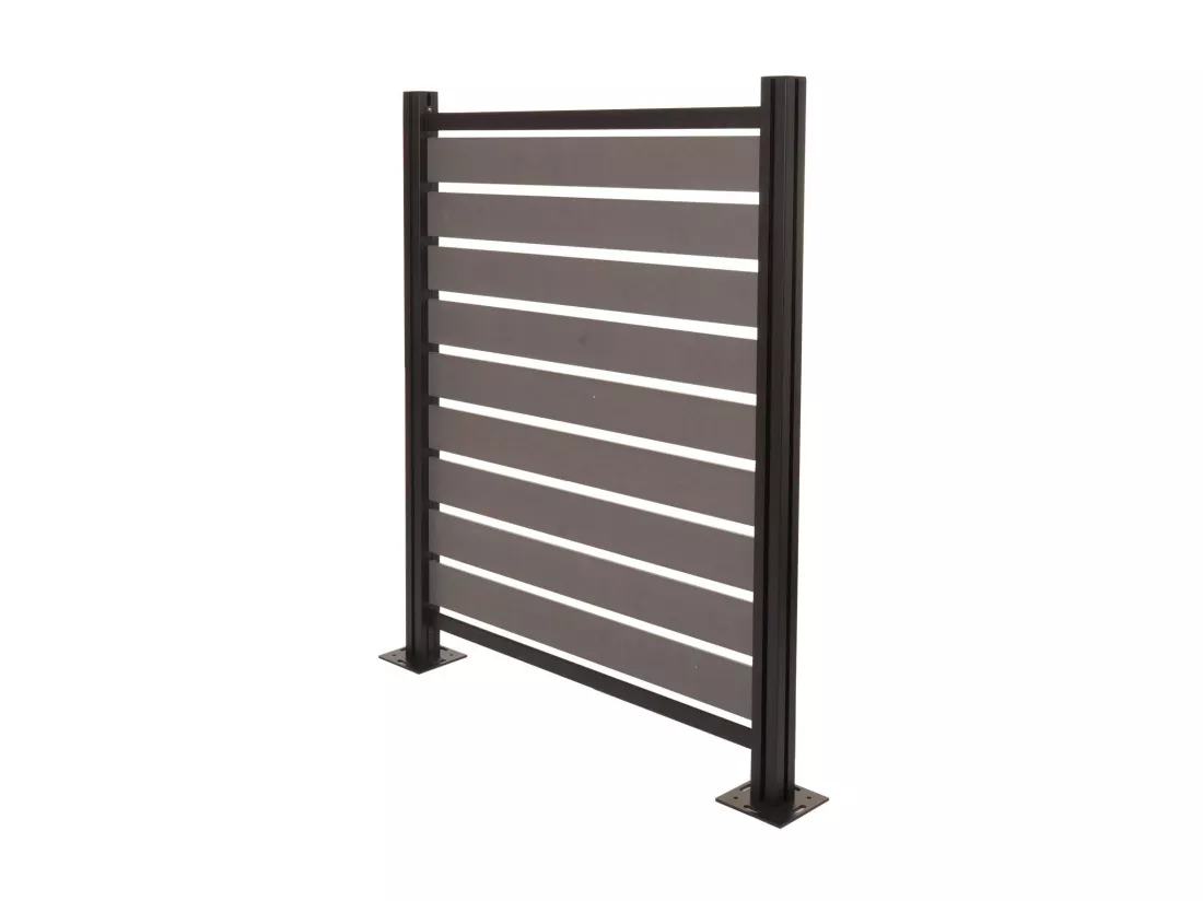 Clôture pour poubelles en aluminium MCW-K57, gris