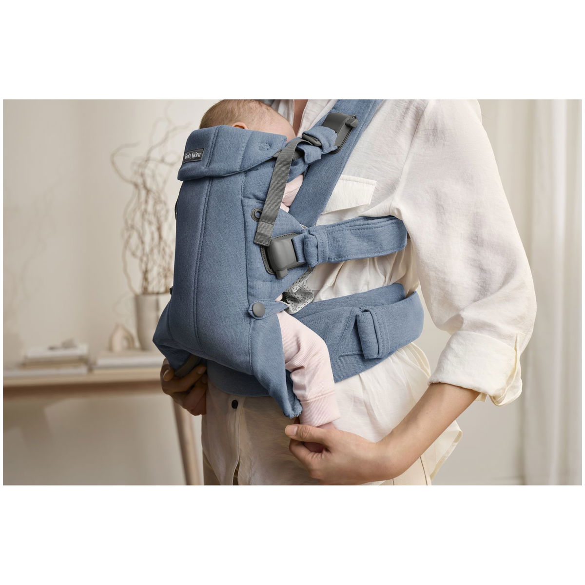 BabyBjörnBabyBjörn   Tragesitz Harmony Woven blau melange