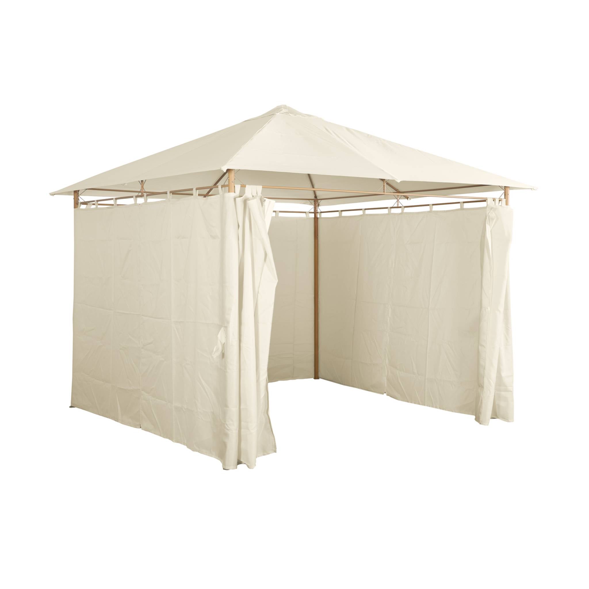 sweeek - Paviljoen met gordijnen, 3x3m