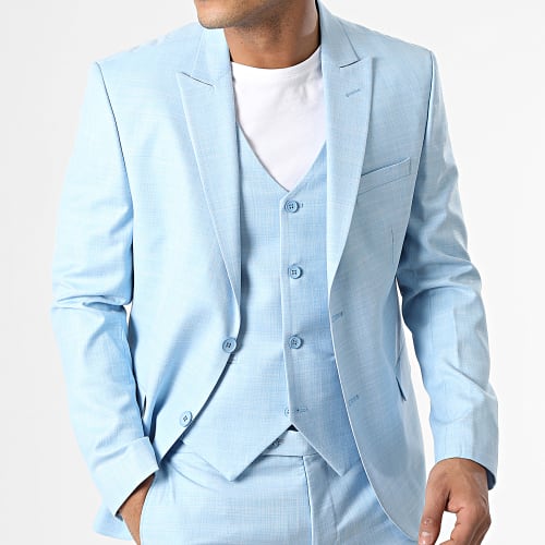 Ensemble Costume 3 Pièces Bleu Clair