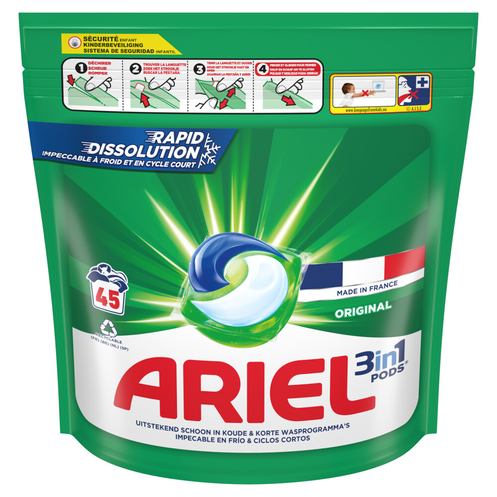 Ariel 3in1 Wasmiddel Pods Original90 stuks