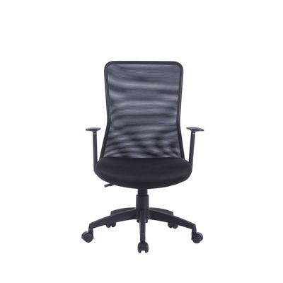 Fauteuil de bureau SENAS - accoudoirs fixes - noir