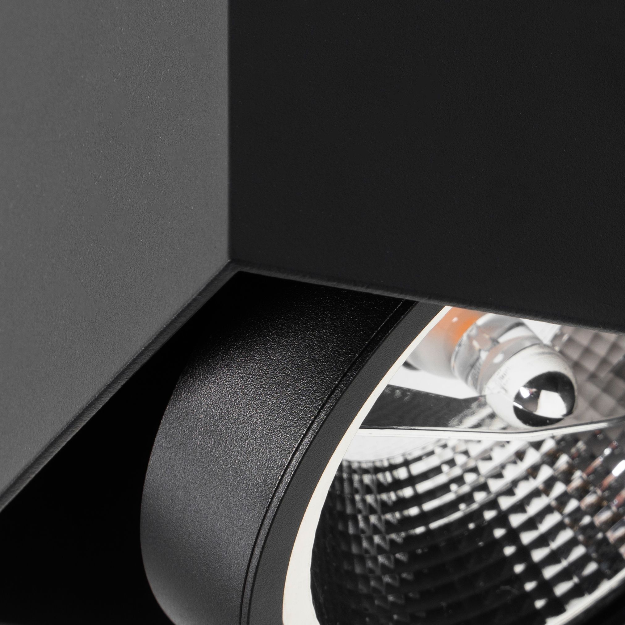 Design spot zwart vierkant AR111 - Box