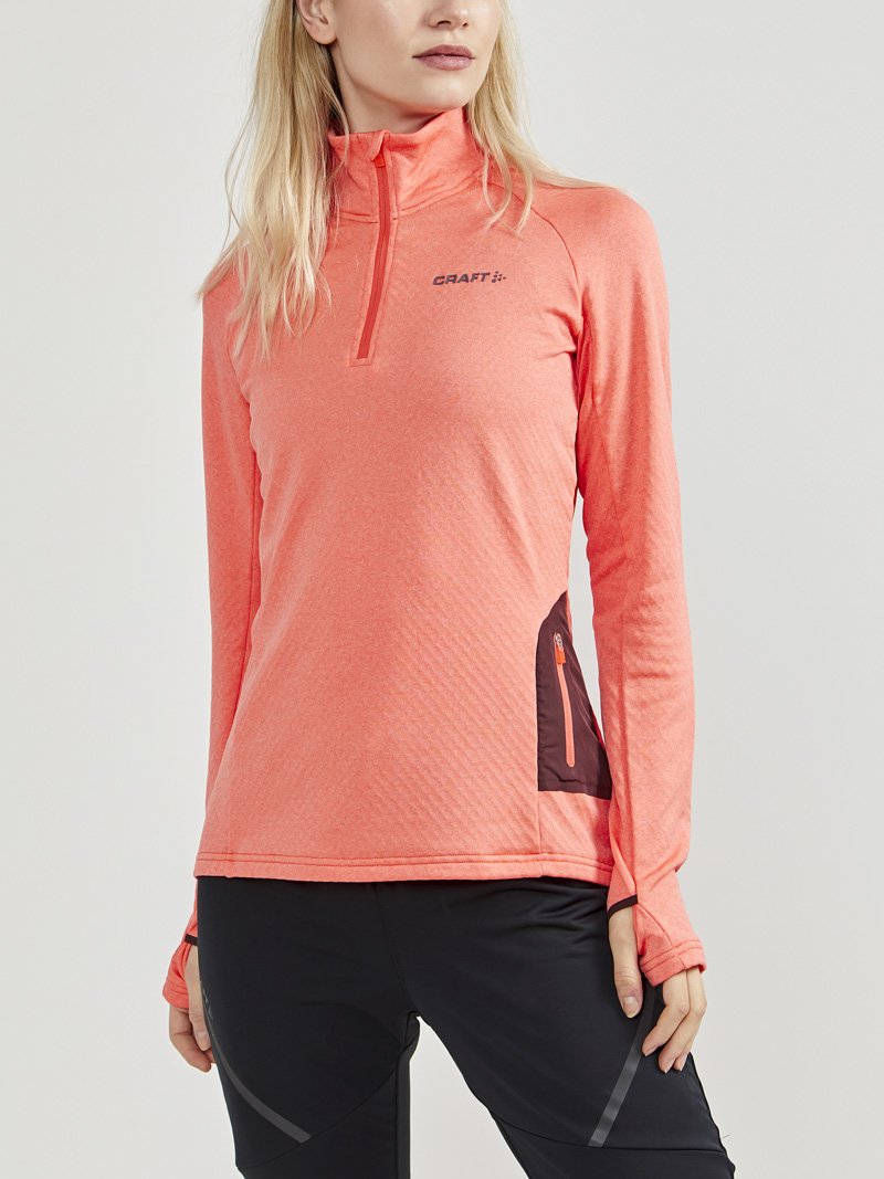 Craft Core Trim Thermal Midlayer Trøje Koral Dame