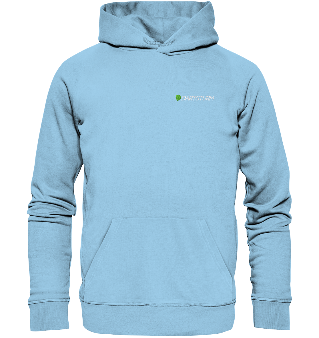 DartSturm - Logo Weiß Hoodie (Stick)