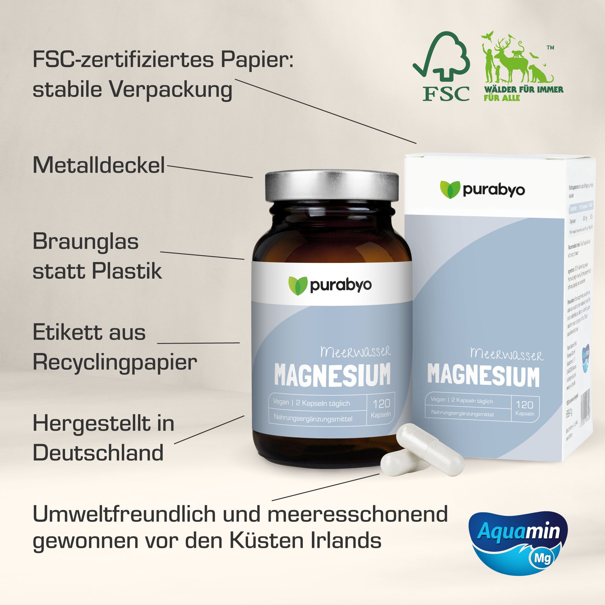 Purabyo Natürliches Magnesium Aquamin