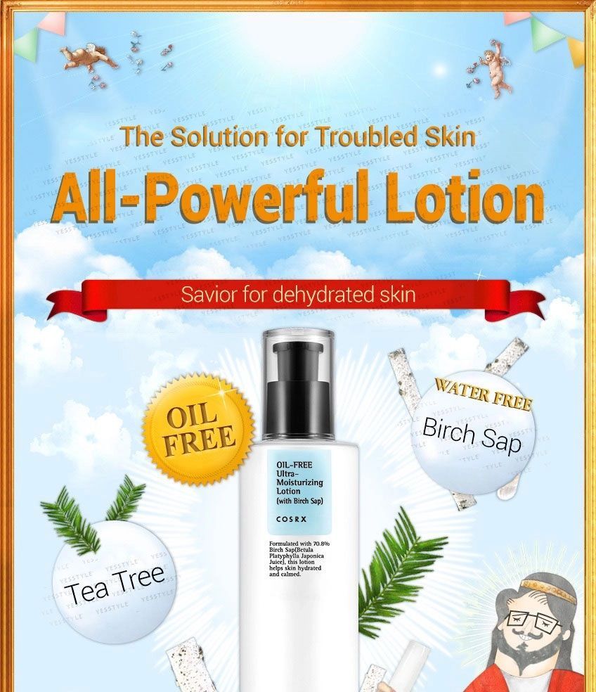 COSRX - Olievrije ultra-hydraterende lotion met berkenhars