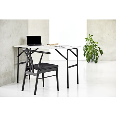 Ibi foldebord - hvid terrazzo look