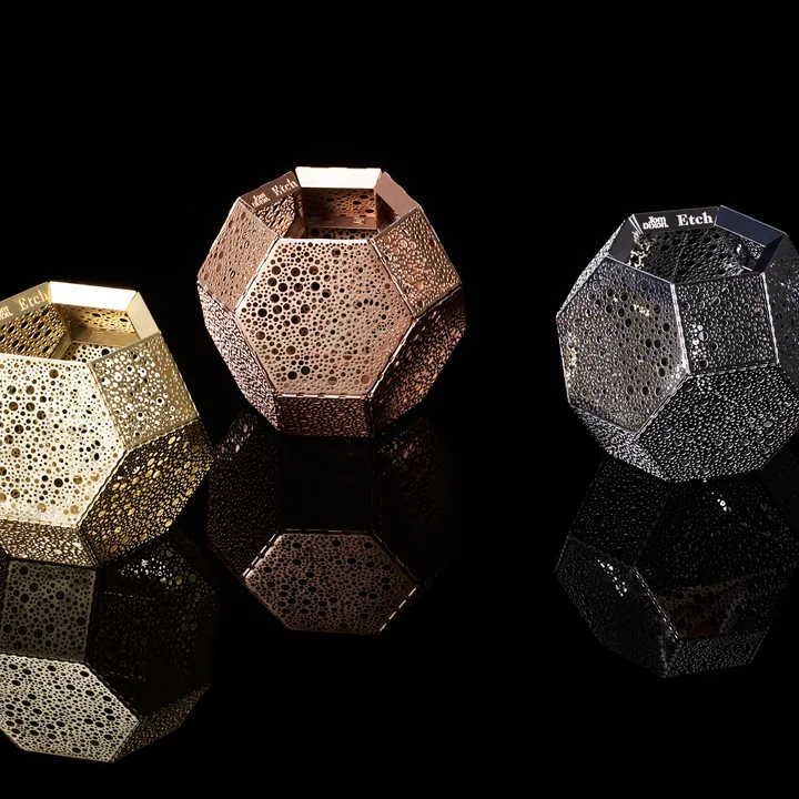 Tom Dixon - Etch Teelichthalter, ETT02, Edelstahl