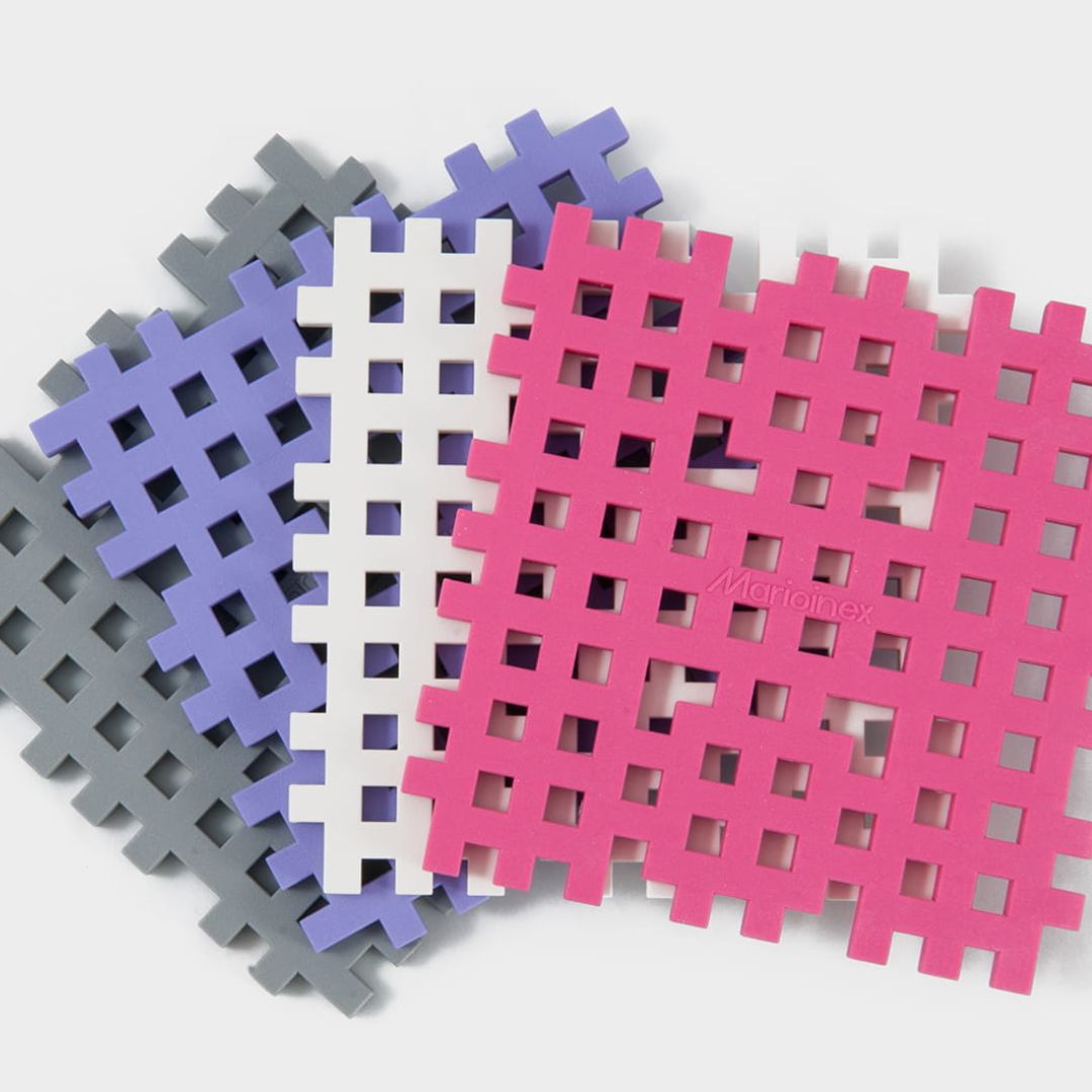 Marioinex mini waffle base assorti - 4st