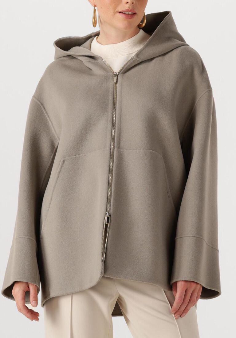 taupe max mara mantel romina