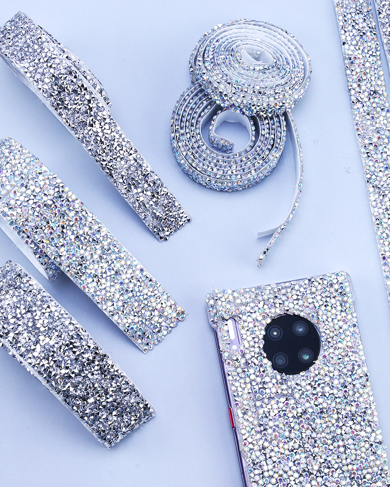 (4er Set) 10-30mm Washi Tape Bastel Deko Klebeband Glitzer Geschenk Band - Glitzer
