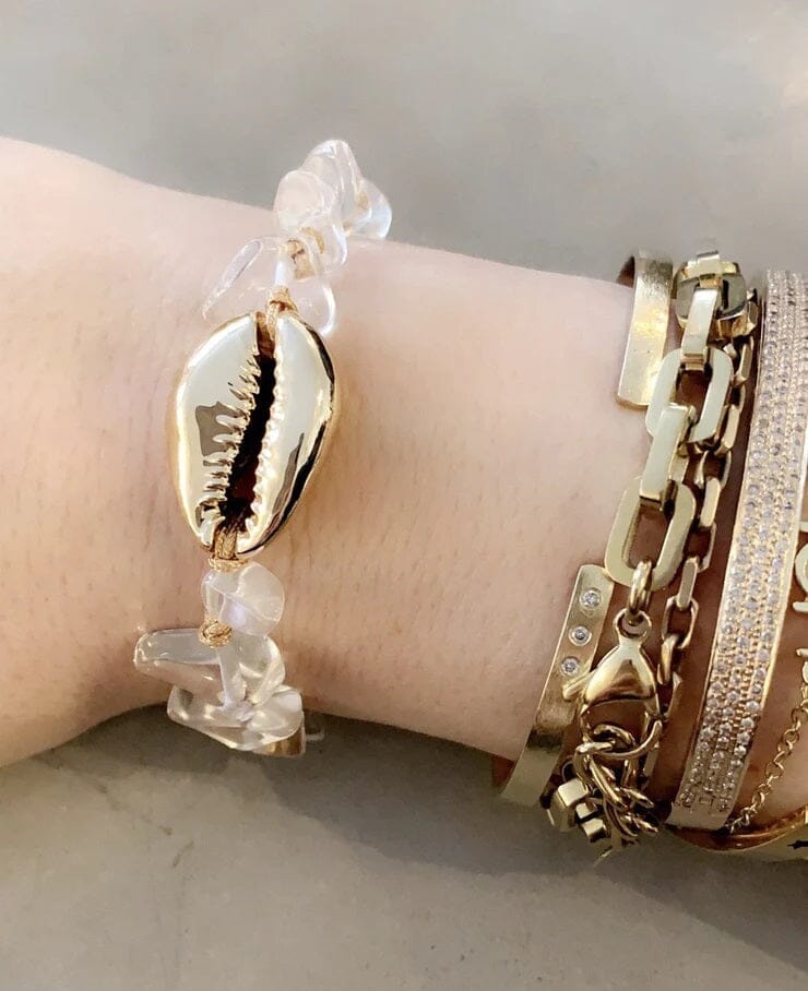 EMM Copenhagen Shell Armbånd d bjergkrystal