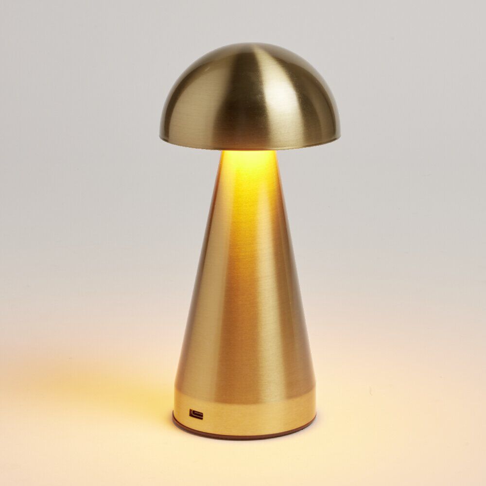 Lampe de table Roundi USB tactile jaune Ø9,5xH22,5cm