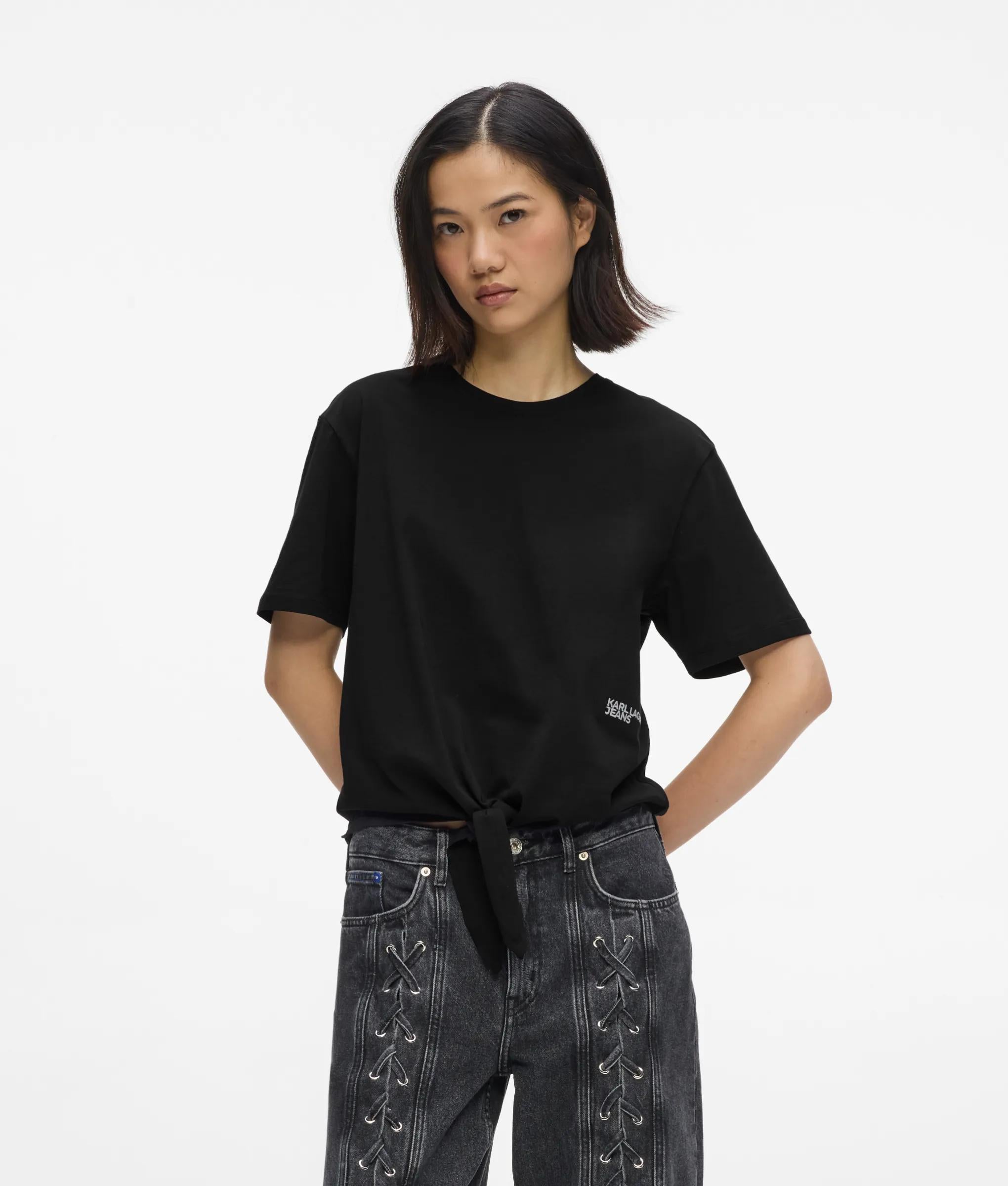 T-shirt met normale pasvorm en strikdetail