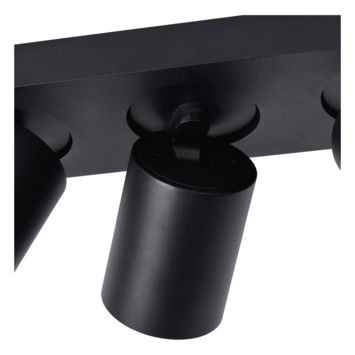 Lucide NIGEL plafondspot LED Dim to warm GU10 2200K/3000K Zwart
