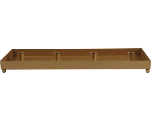 Lafiora metalen kaarsenhouder, 50 x 15 x 4,7 cm, goud