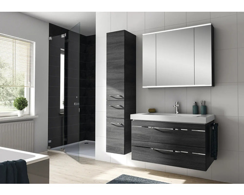 Pelipal Sunline 108-90 badkamermeubelset, grafietstructuur, horizontaal
