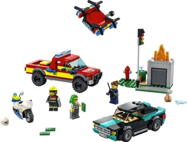 LEGO City 60319 Brandslukning og politijagt