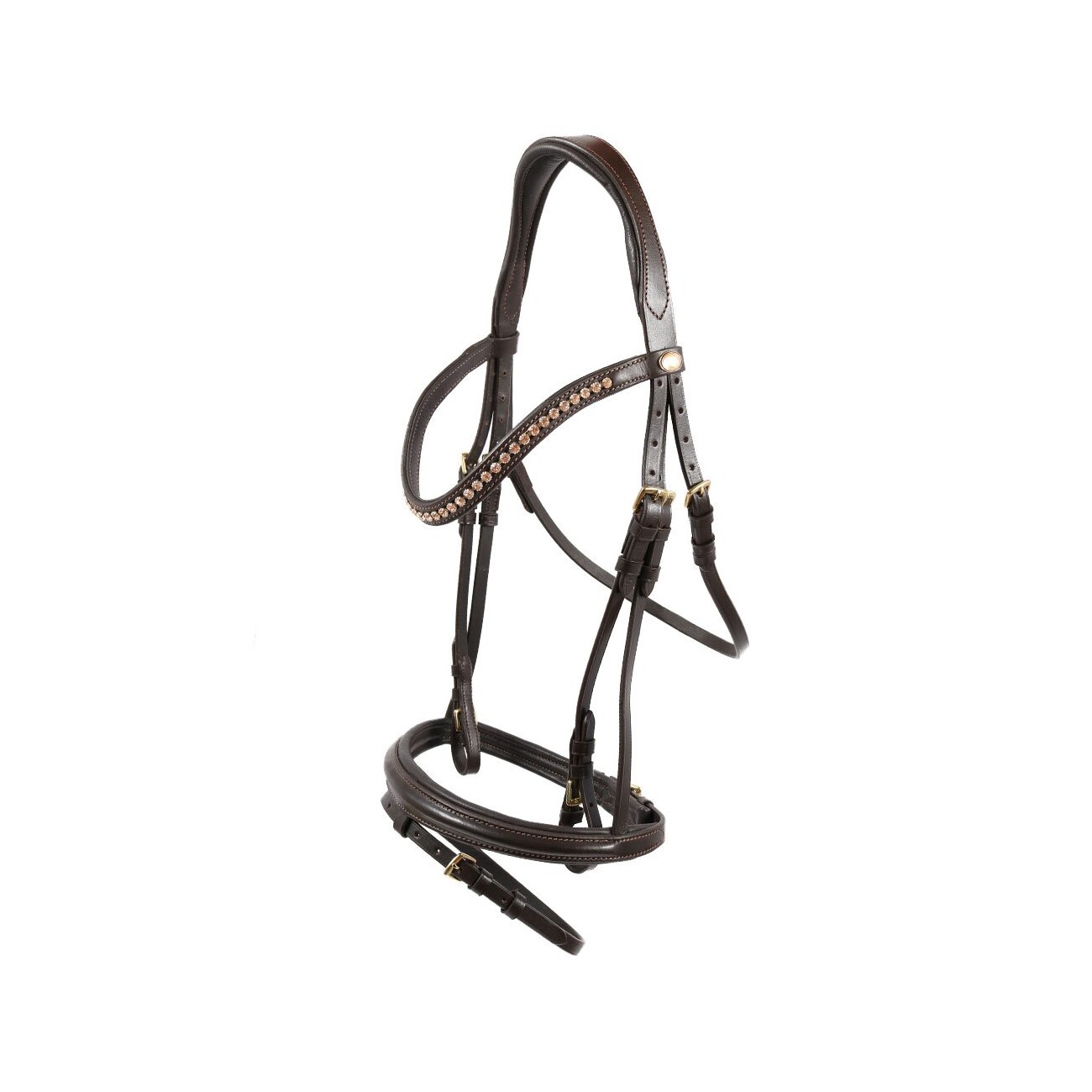Hans Melzer Horse Equipment Hans Melzer Trense Mechtersen braun/messing WB (Warmblut)