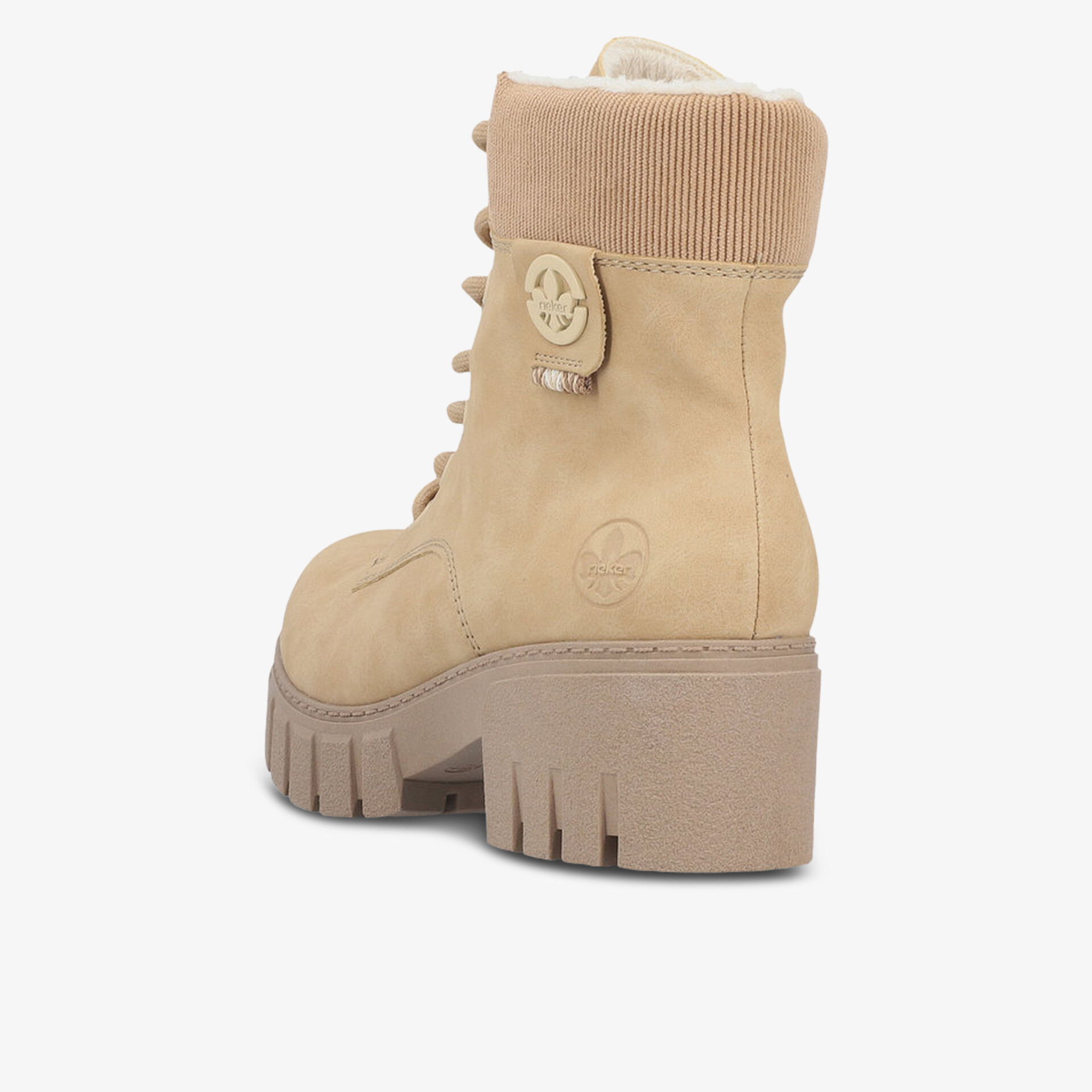 rieker Damen Schnürstiefeletten beige