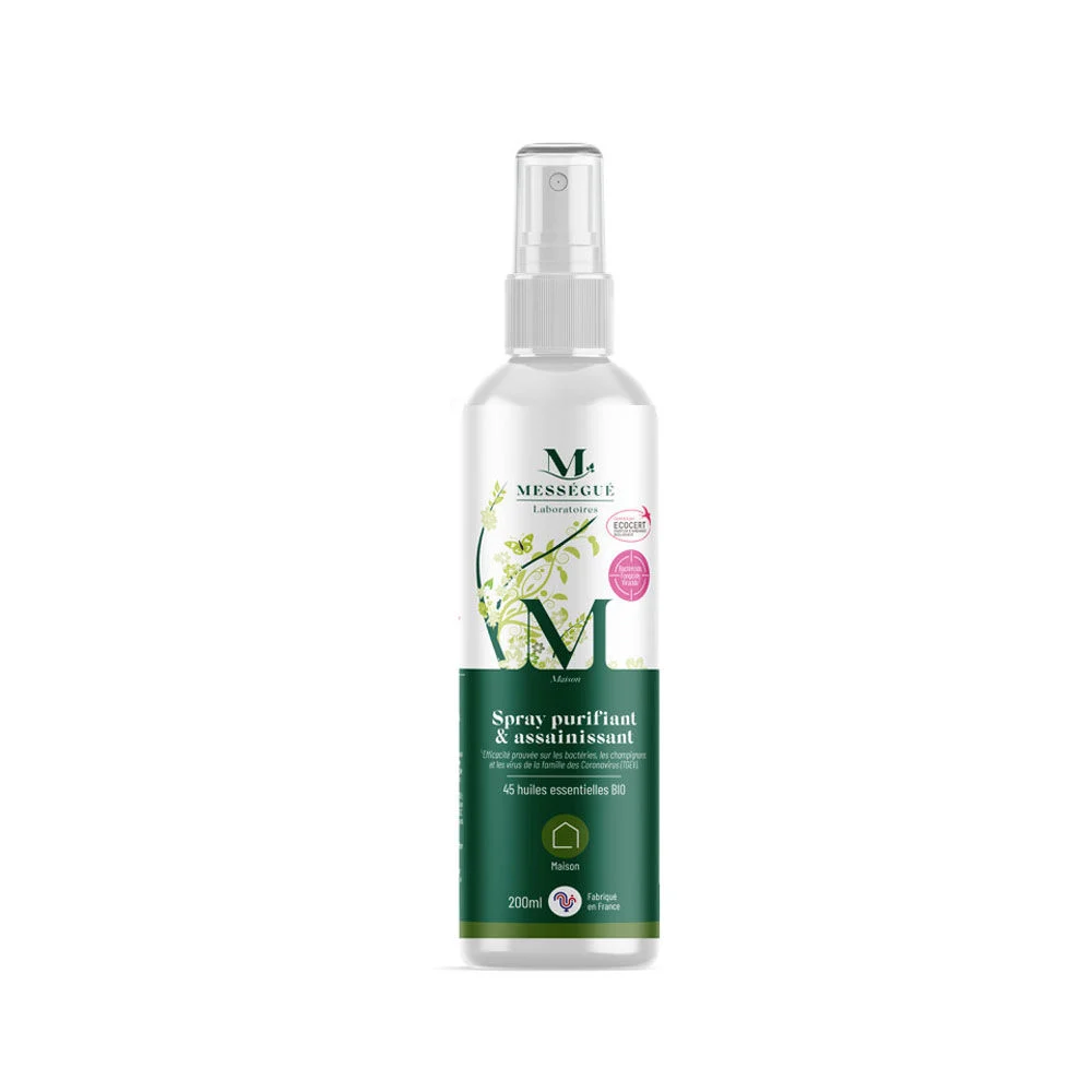 Spray purifiant et assainissant Bio aux 45 huiles essentielles 200 ml