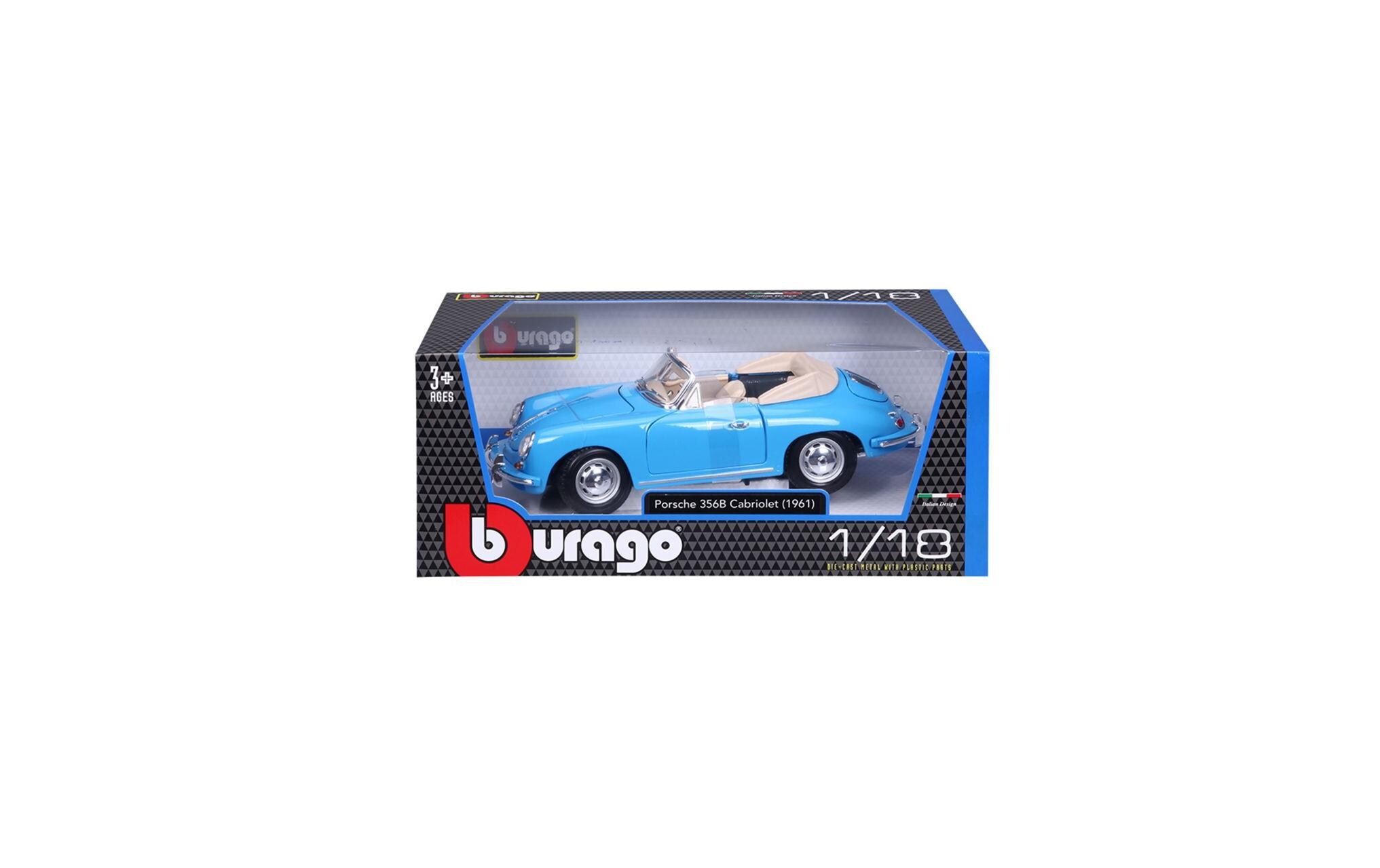 Porsche 356B Cabriolet 1961 Blau 1:18Sammlermodell im Massstab 1:18