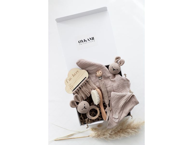 Oykami Geschenkset Salzburg Bunny Rosa Geschenkbox zur Geburt