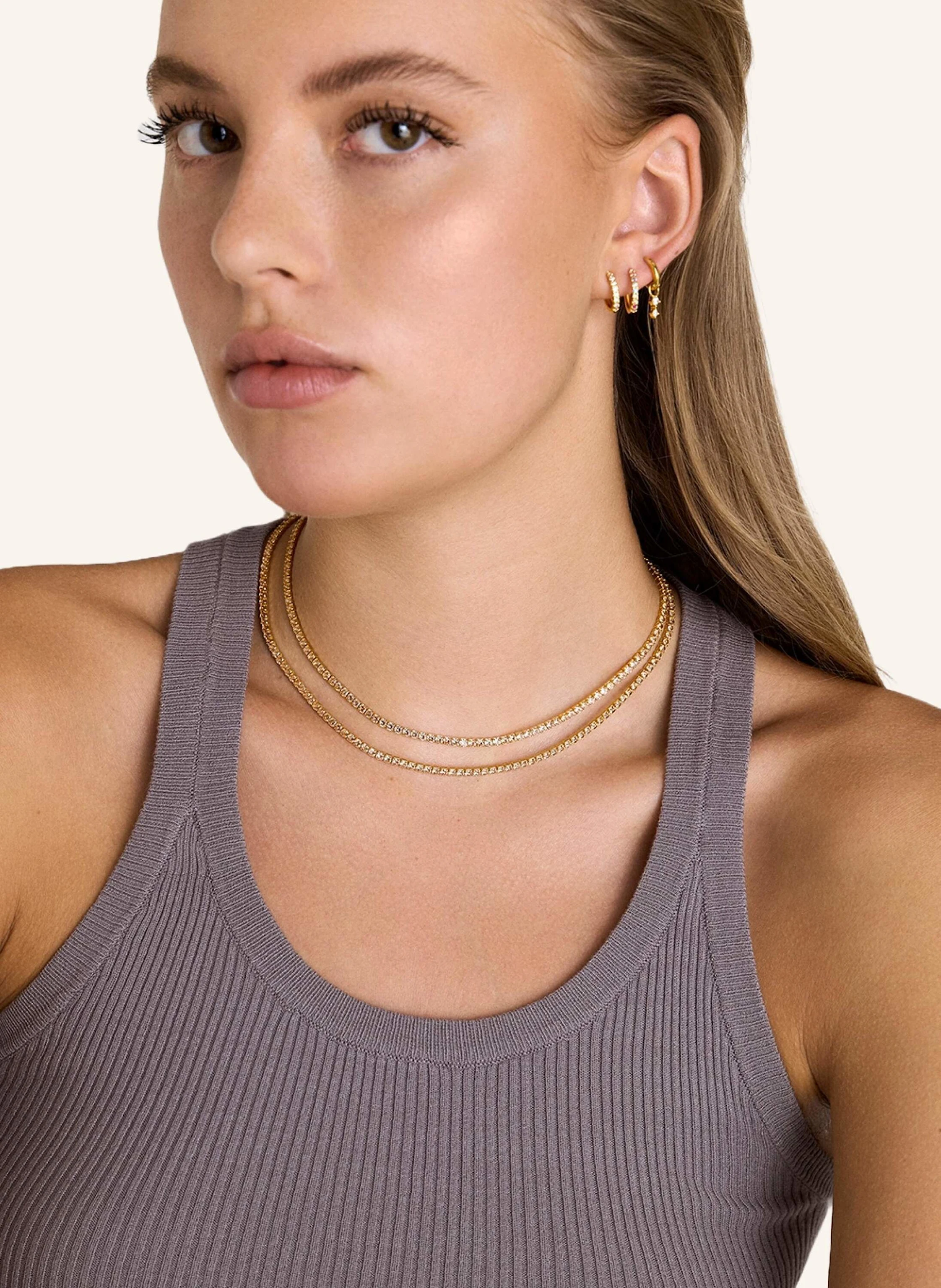 OHH LUILU Halskette TENNIS CHOKER PASTEL SUNSET by GLAMBOU