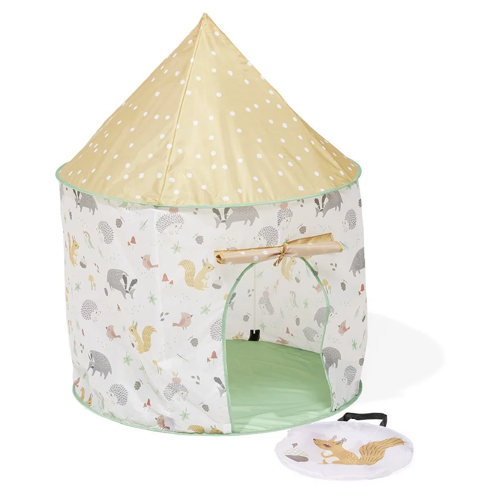 Tente ronde pop-up animaux de la forêt Ø100xH135cm