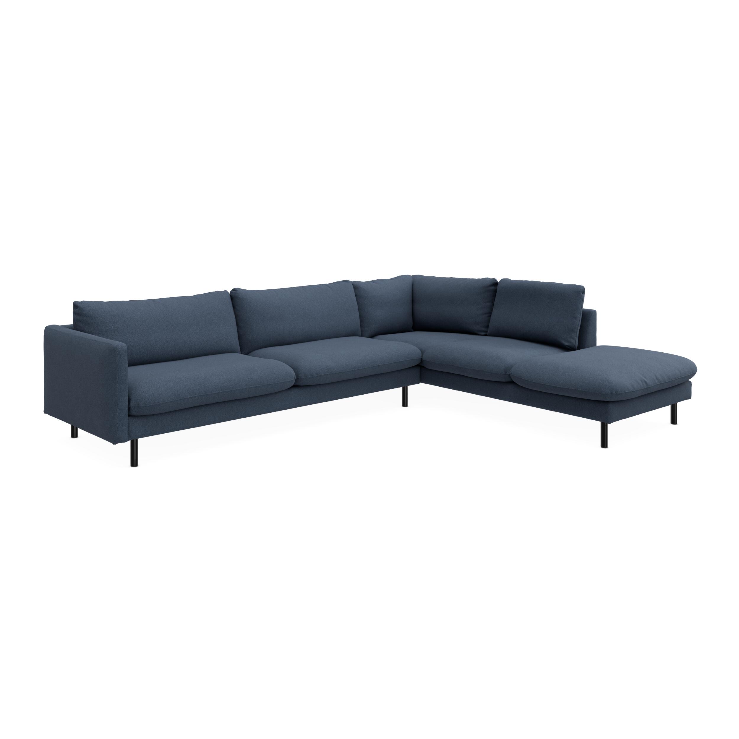 Bjorn højrevendt sofa med pufafslutning