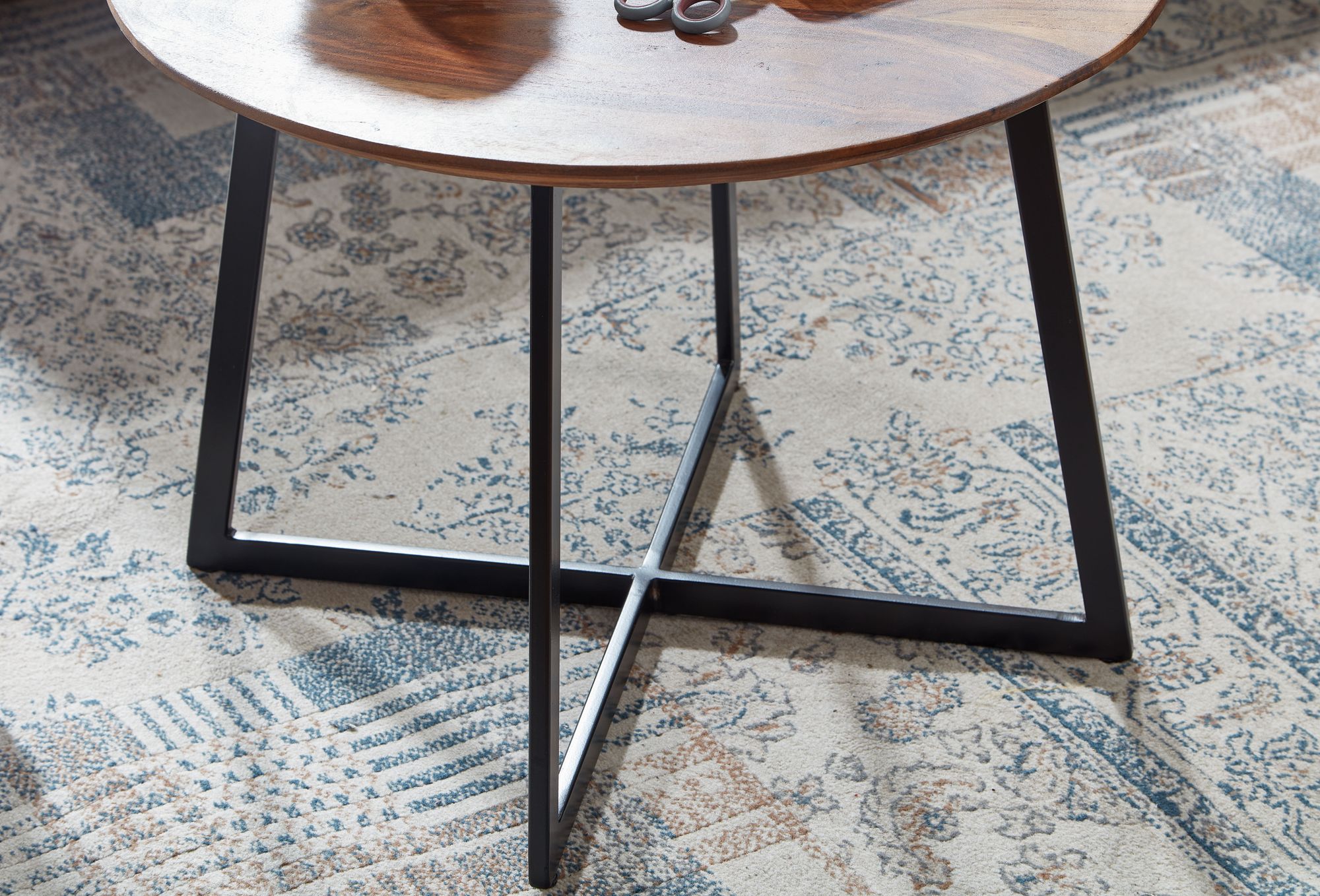Couchtisch FineBuy Sofatisch Massivholz 60x60x45 cm Wohnzimmertisch Tisch Rund