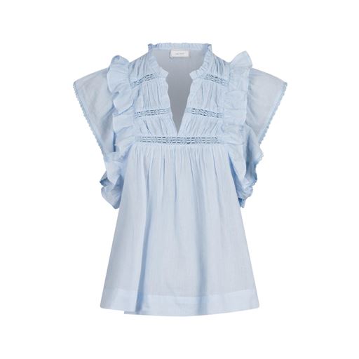 Neo Noir Jayla S Voile Bluse, Light Blue, 42