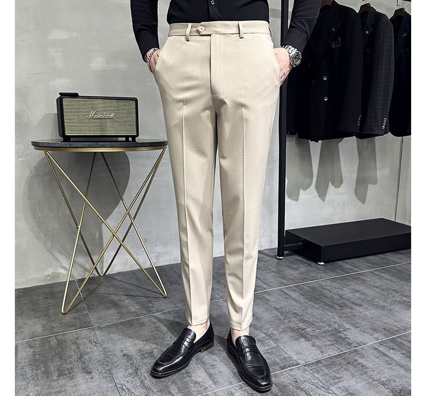Deepwood - Hoge taille effen cropped taps toelopende pantalon (verschillende ontwerpen)