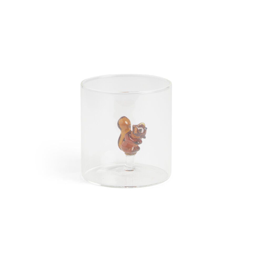 Verre décor écureuil 350ml Ø8xH8,5cm
