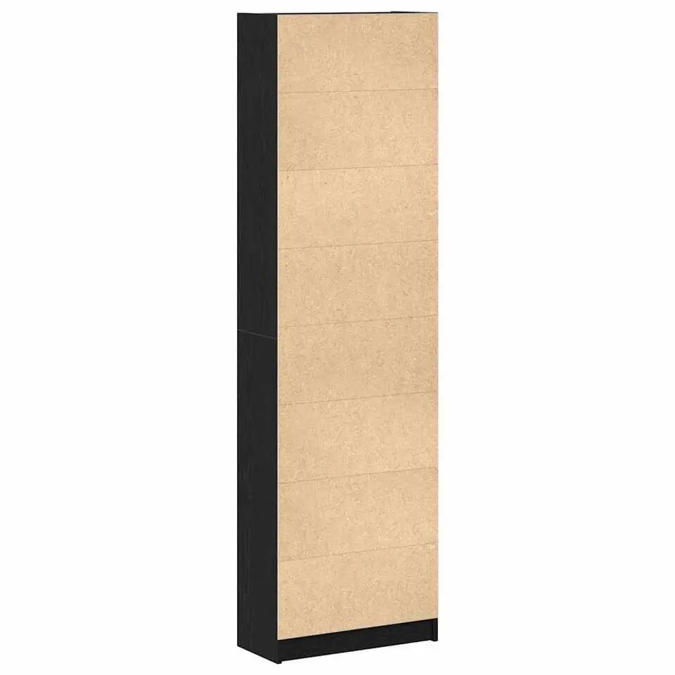 vidaXL - 2-deurs Kledingkast met planken - Hout - Zwart eiken - 55x25x189 cm