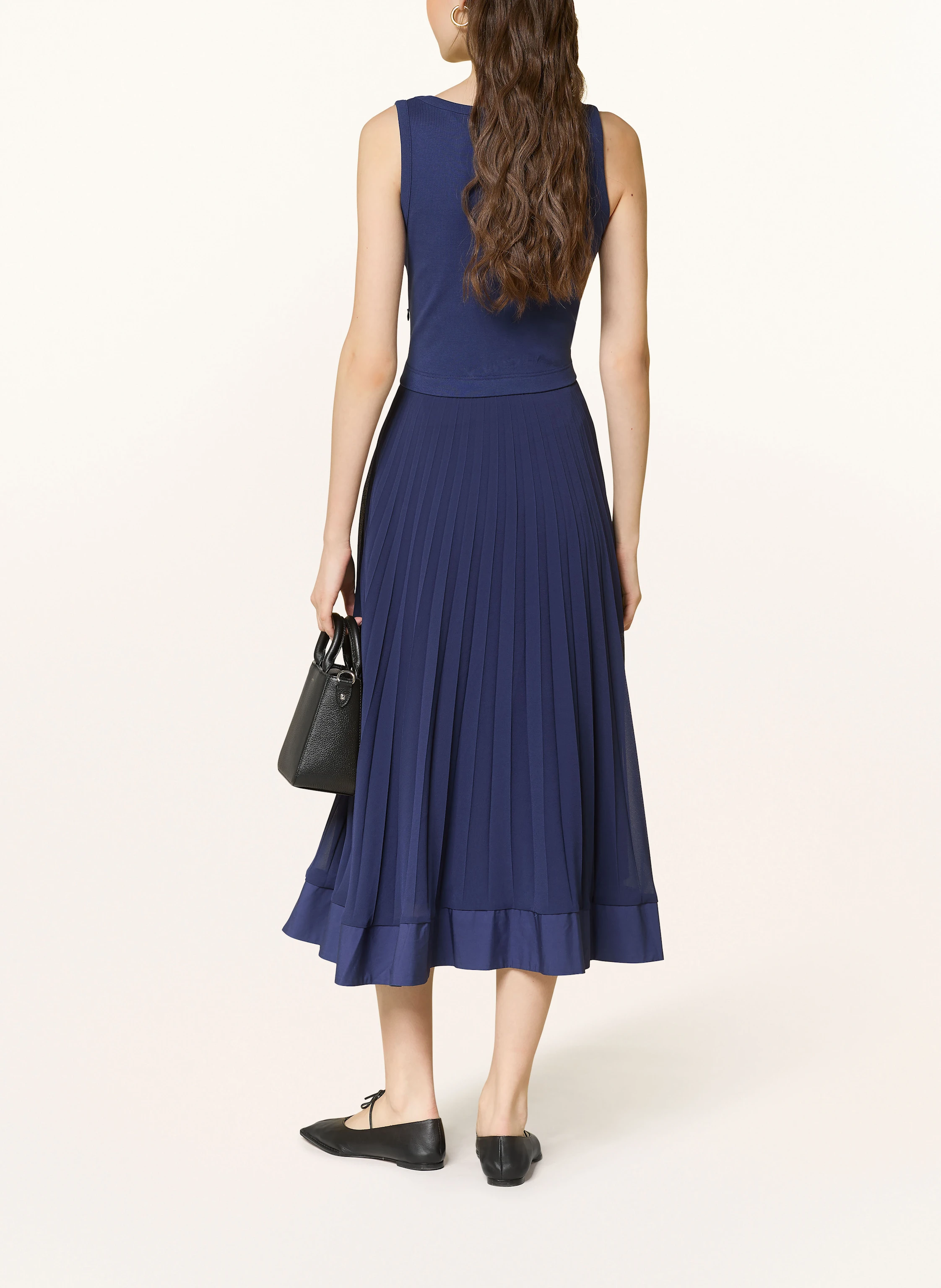 CLAUDIE PIERLOT Kleid im Materialmix mit Plissees
